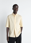 CHEMISE À MANCHES COURTES EN MOUSSELINE DE COTON LAVÉ