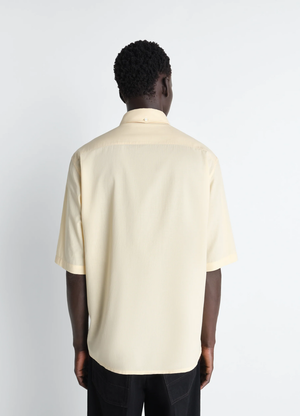 CHEMISE À MANCHES COURTES EN MOUSSELINE DE COTON LAVÉ