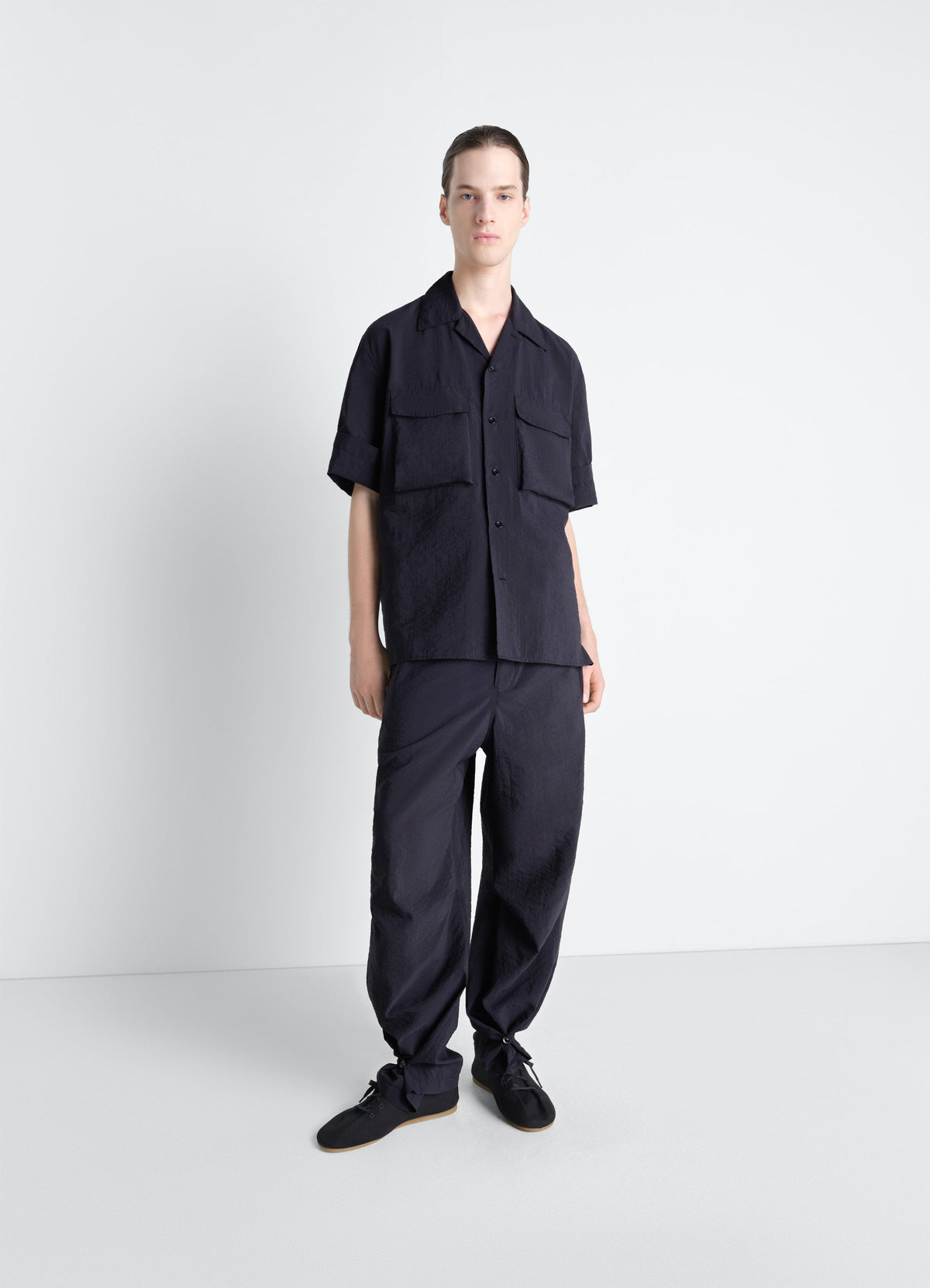 CHEMISE UTILITAIRE À MANCHES COURTES EN COTON TECHNIQUE LAVÉ