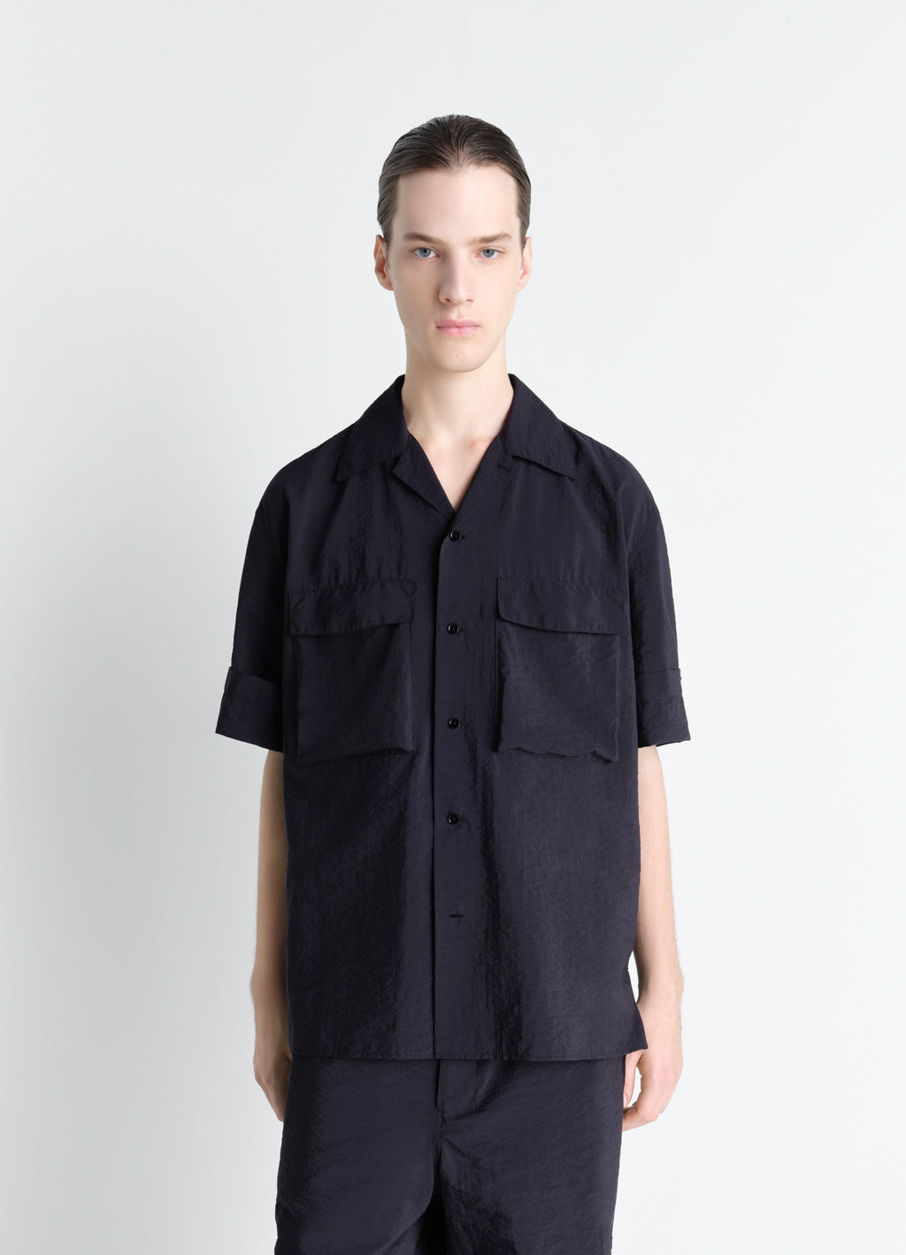 CHEMISE UTILITAIRE À MANCHES COURTES EN COTON TECHNIQUE LAVÉ