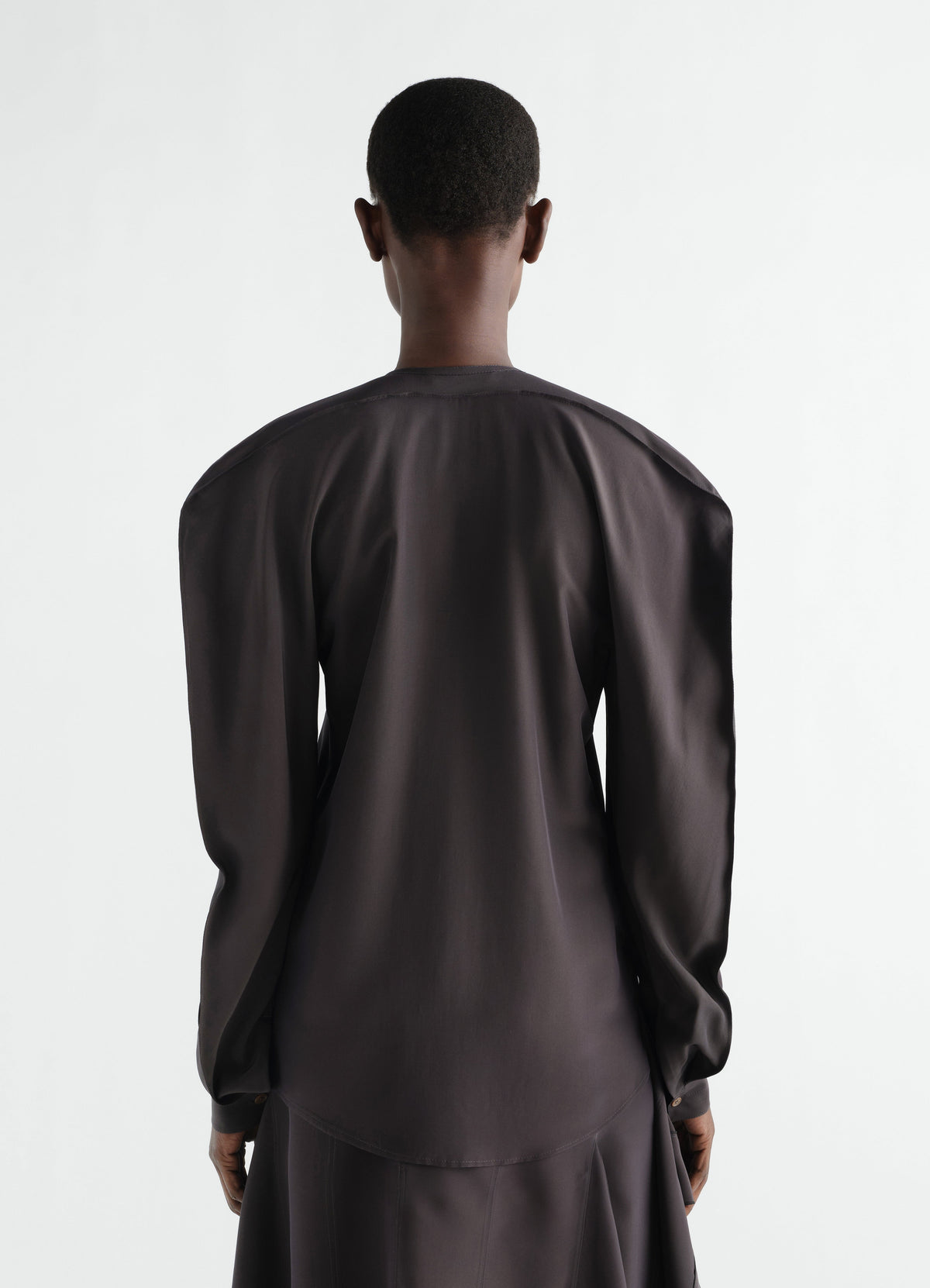 TWO LAYERS BLOUSE IN SILK VISCOSE TOILE