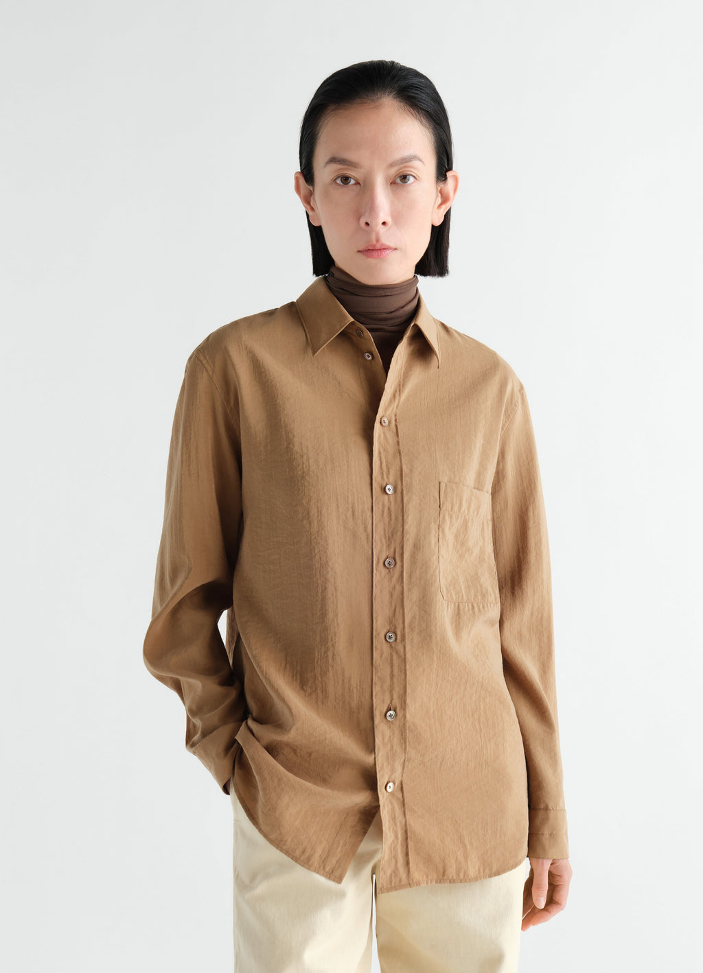 CHEMISE CLASSIQUE EN SOIE SÈCHE