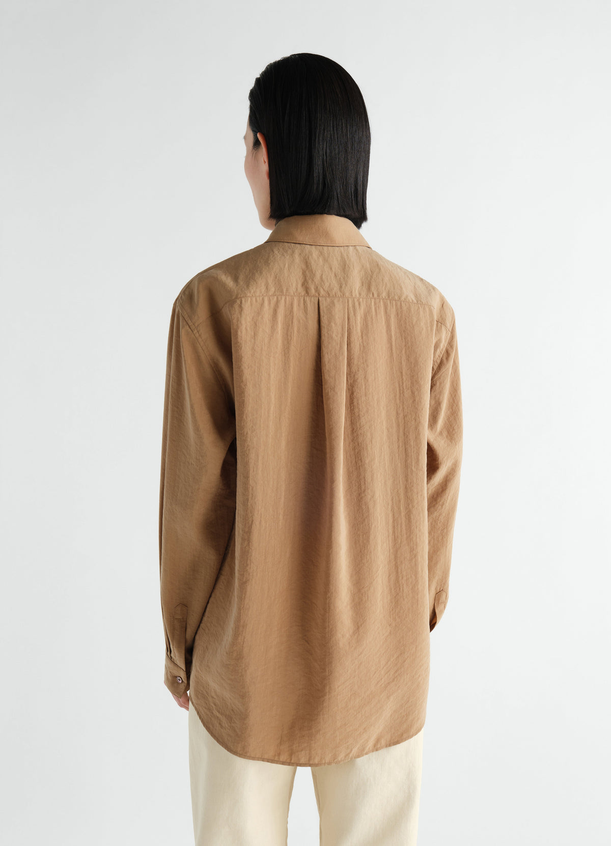 REGULAR SHIRT IN DRY SILK
