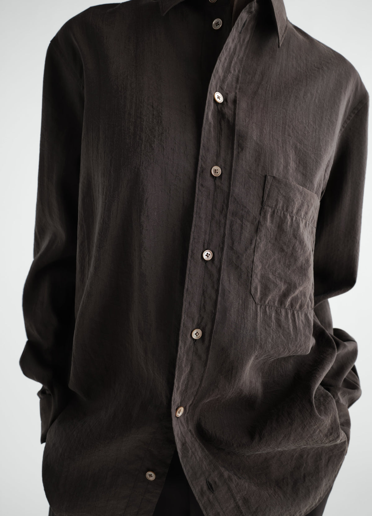 REGULAR SHIRT IN DRY SILK