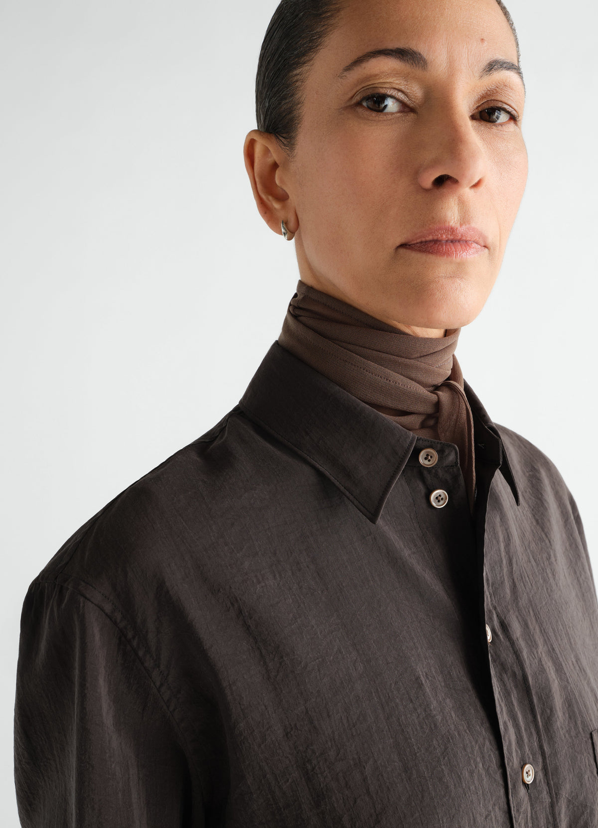 REGULAR SHIRT IN DRY SILK