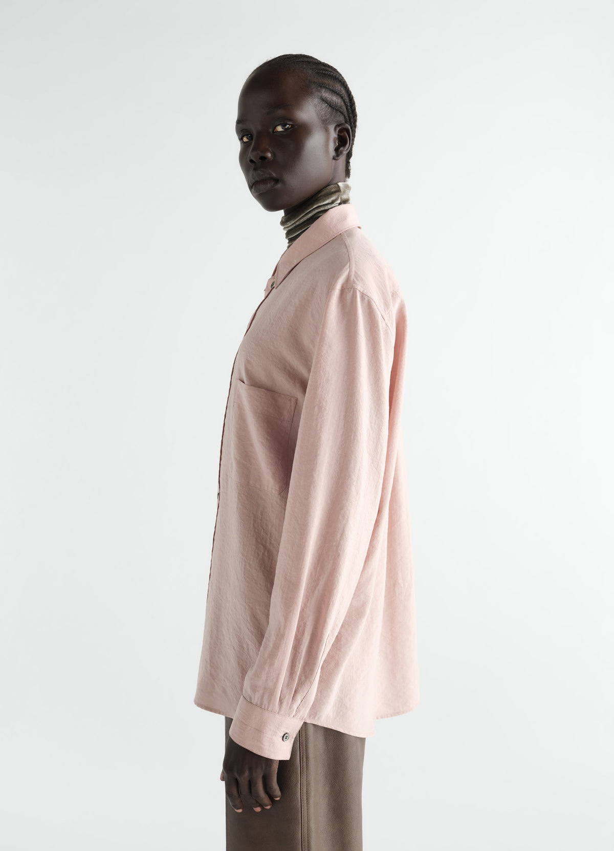 REGULAR SHIRT IN DRY SILK