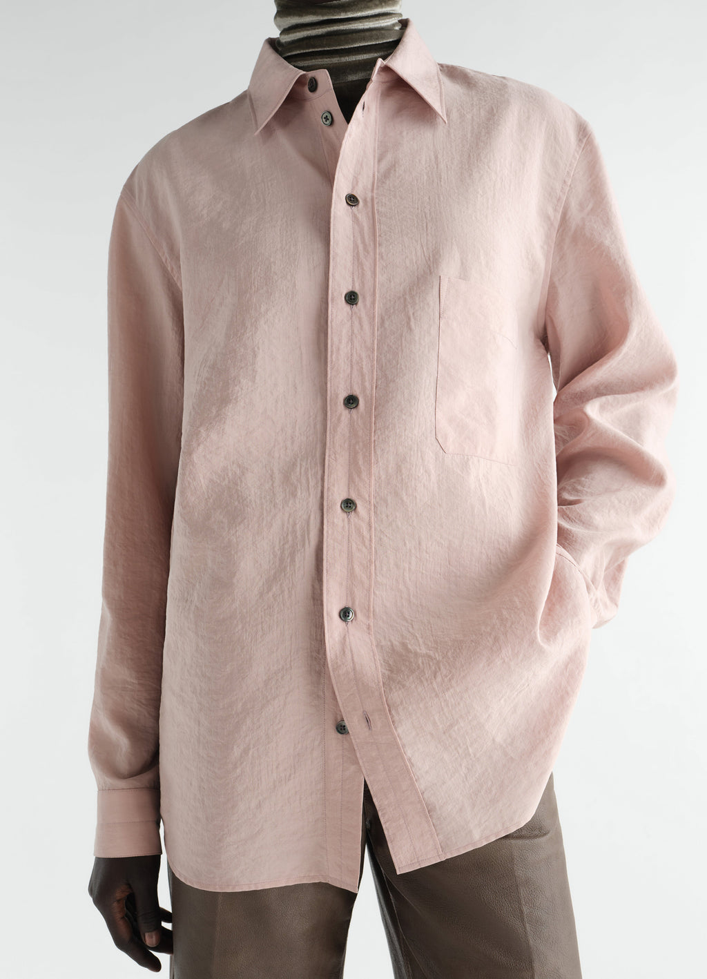 REGULAR SHIRT IN DRY SILK