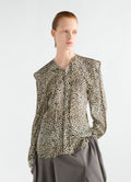 PRINTED TWO LAYERS BLOUSE IN VISCOSE LEOPARD