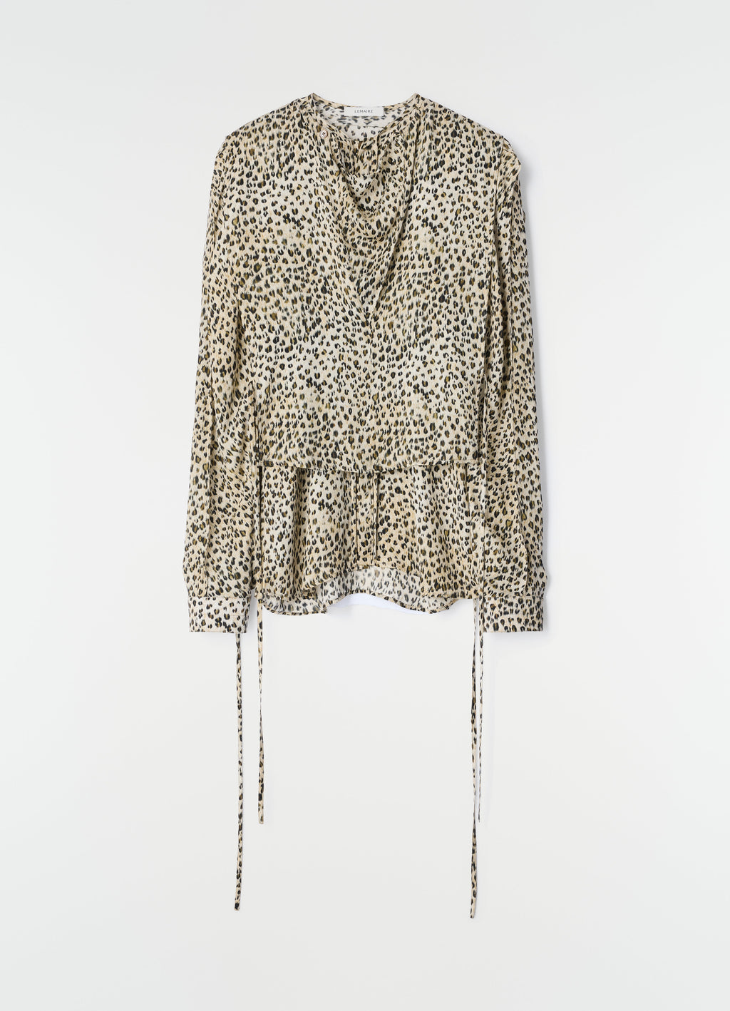 PRINTED TWO LAYERS BLOUSE IN VISCOSE LEOPARD