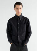 BUTTON DOWN SHIRT IN COTTON LINEN CHAMBRAY