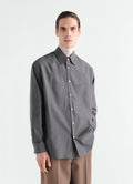 CHEMISE CLASSIQUE EN COTON ET SOIE LAVÉS