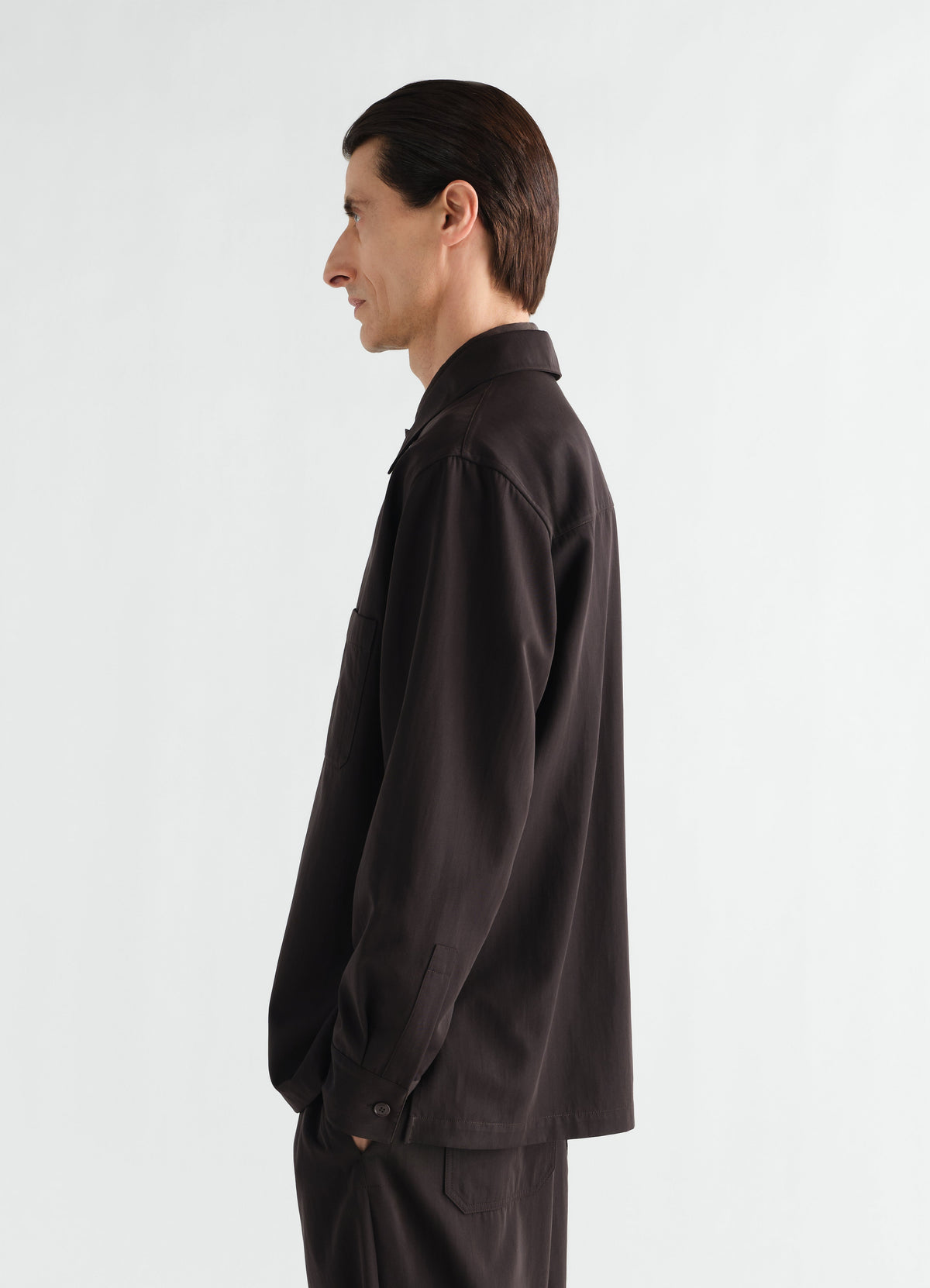 SURCHEMISE LÉGÈRE EN GABARDINE DE LAINE