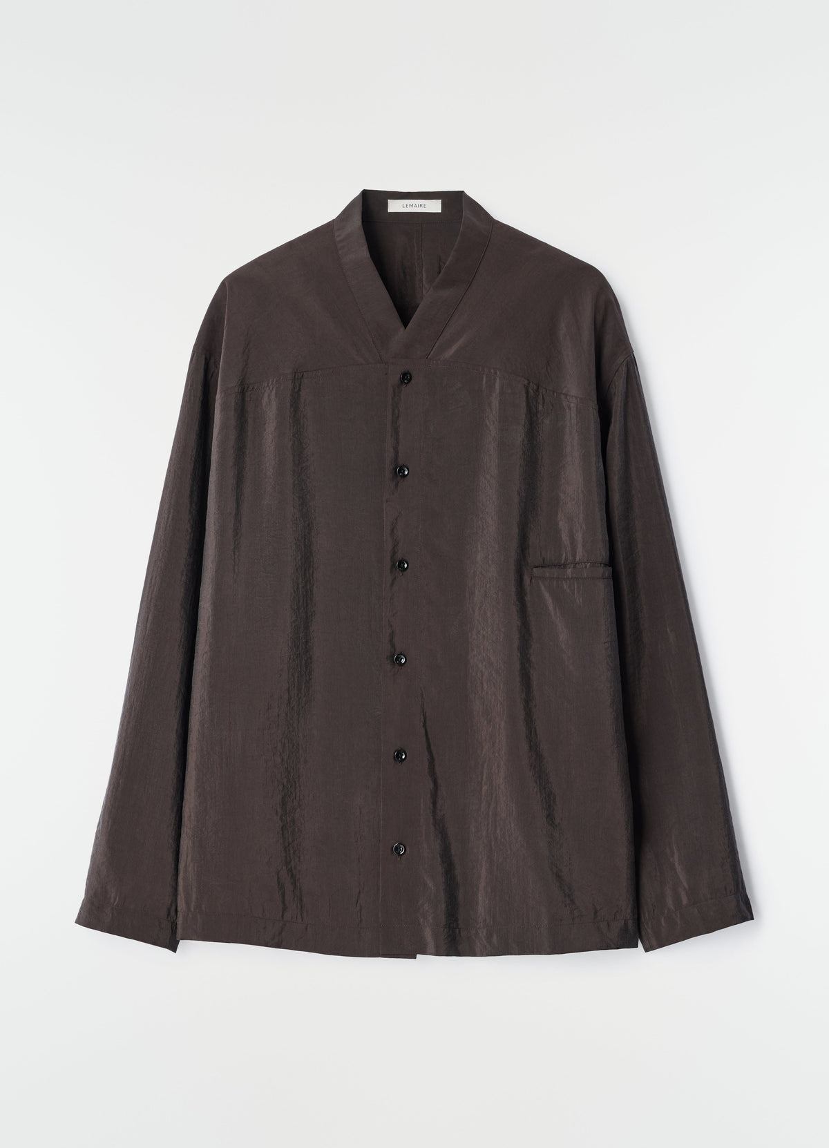 CHEMISE À COL EN V EN SOIE DRY