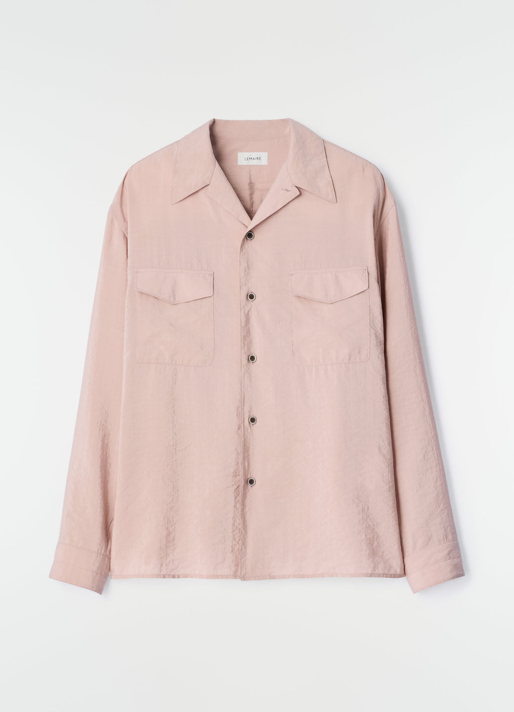 CONVERTIBLE COLLAR SHIRT IN DRY SILK