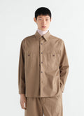 CHEMISE À DEUX POCHES EN SERGÉ DE COTON LÉGER