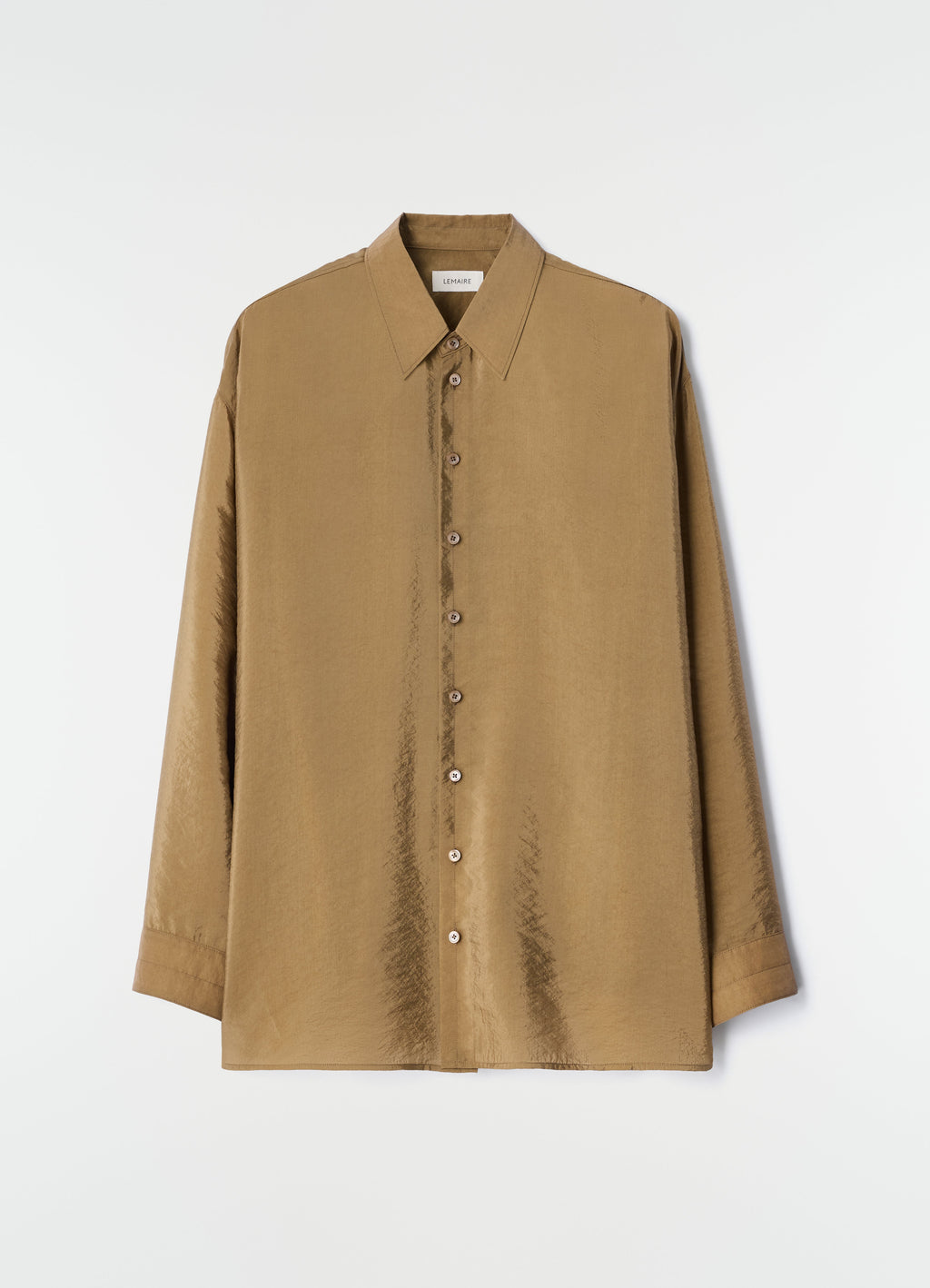 DRAPE SHIRT IN SHINY CUPRO