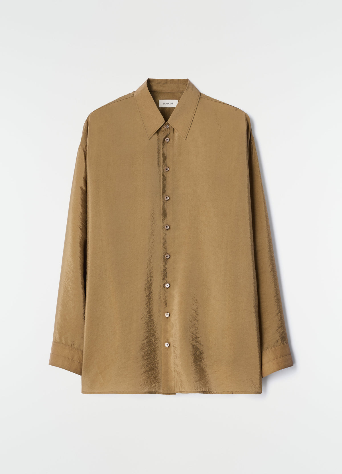 DRAPE SHIRT IN SHINY CUPRO