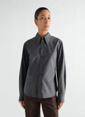 POINTED COLLAR SHIRT IN WASHED COTTON SILK