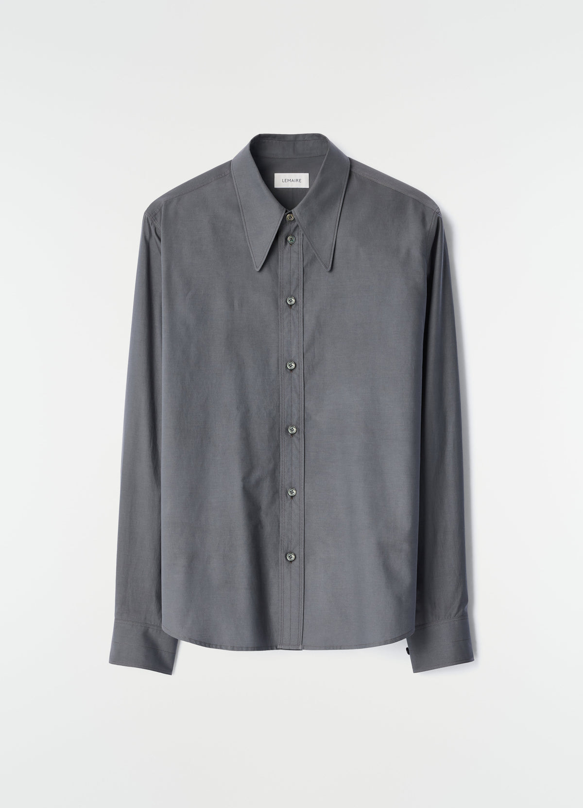 POINTED COLLAR SHIRT IN WASHED COTTON SILK