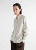POINTED COLLAR SHIRT IN WASHED COTTON SILK