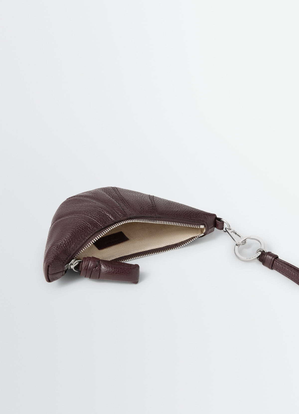 CROSSBODY CROISSANT COIN PURSE IN SOFT GRAINED LEATHER