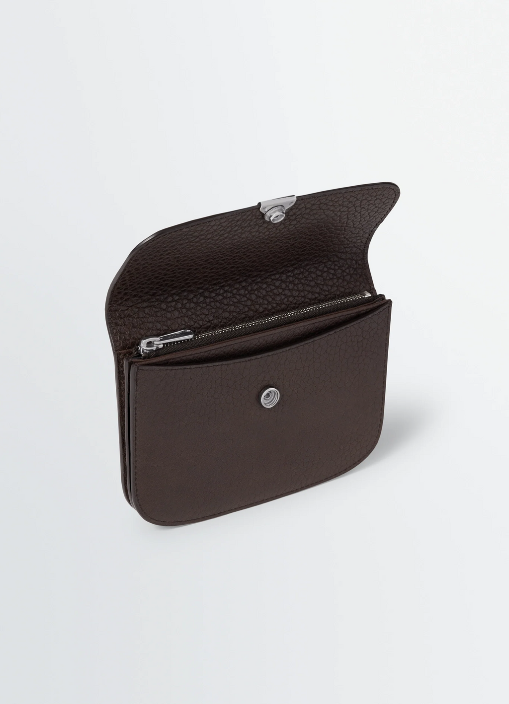 PORTEFEUILLE À PATTE SOUPLE EN CUIR DE VACHETTE GRAINÉ