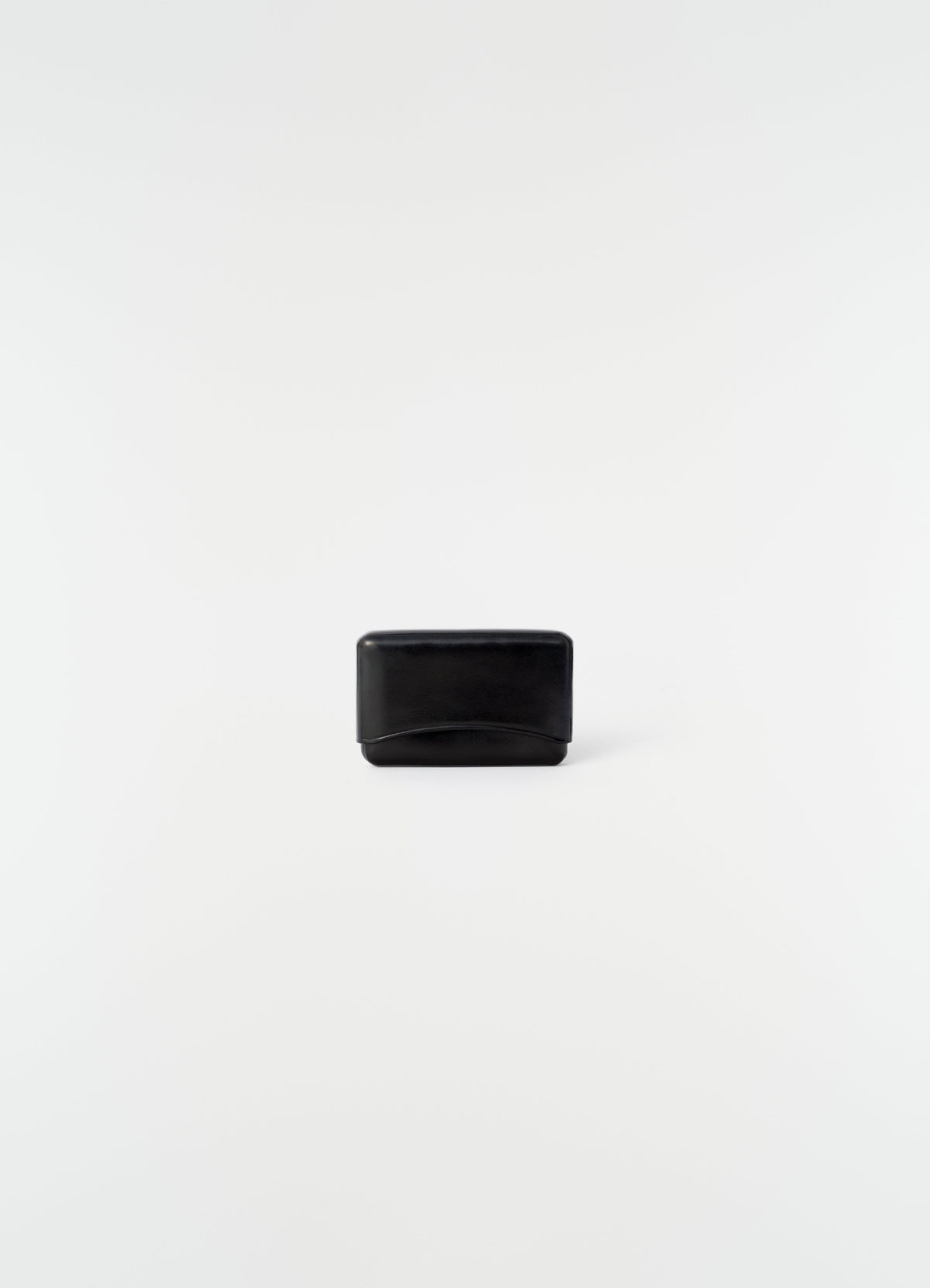 MOLDED CARD HOLDER IN PATINA COWSKIN LEATHER