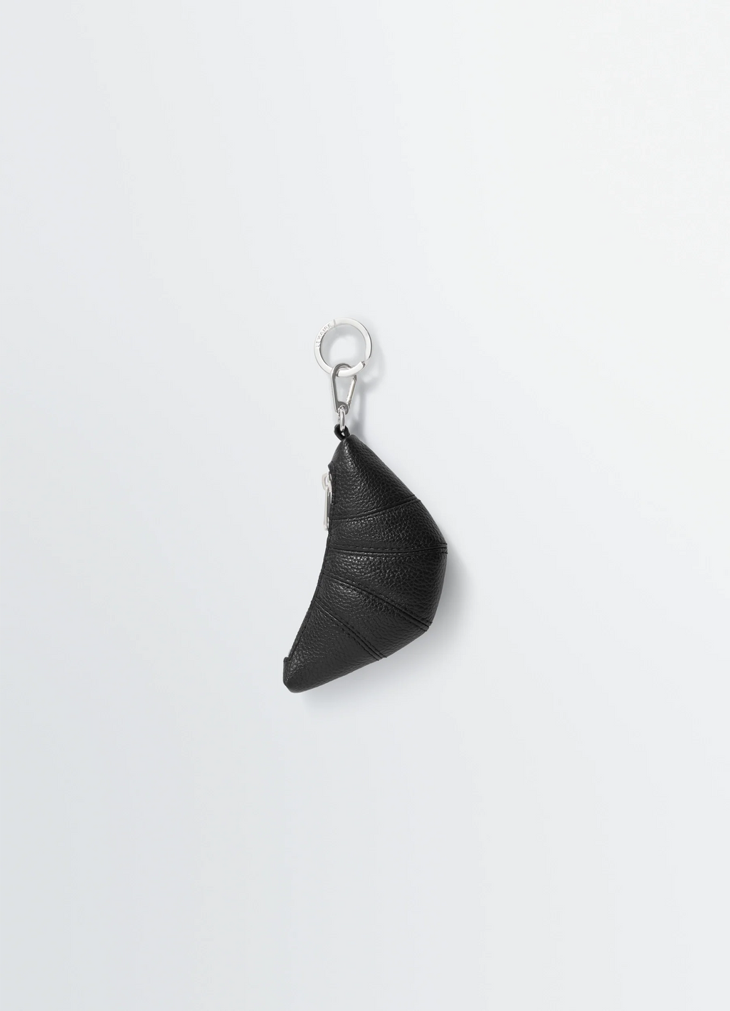 MINI CROISSANT KEYRING IN SOFT GRAINED LEATHER
