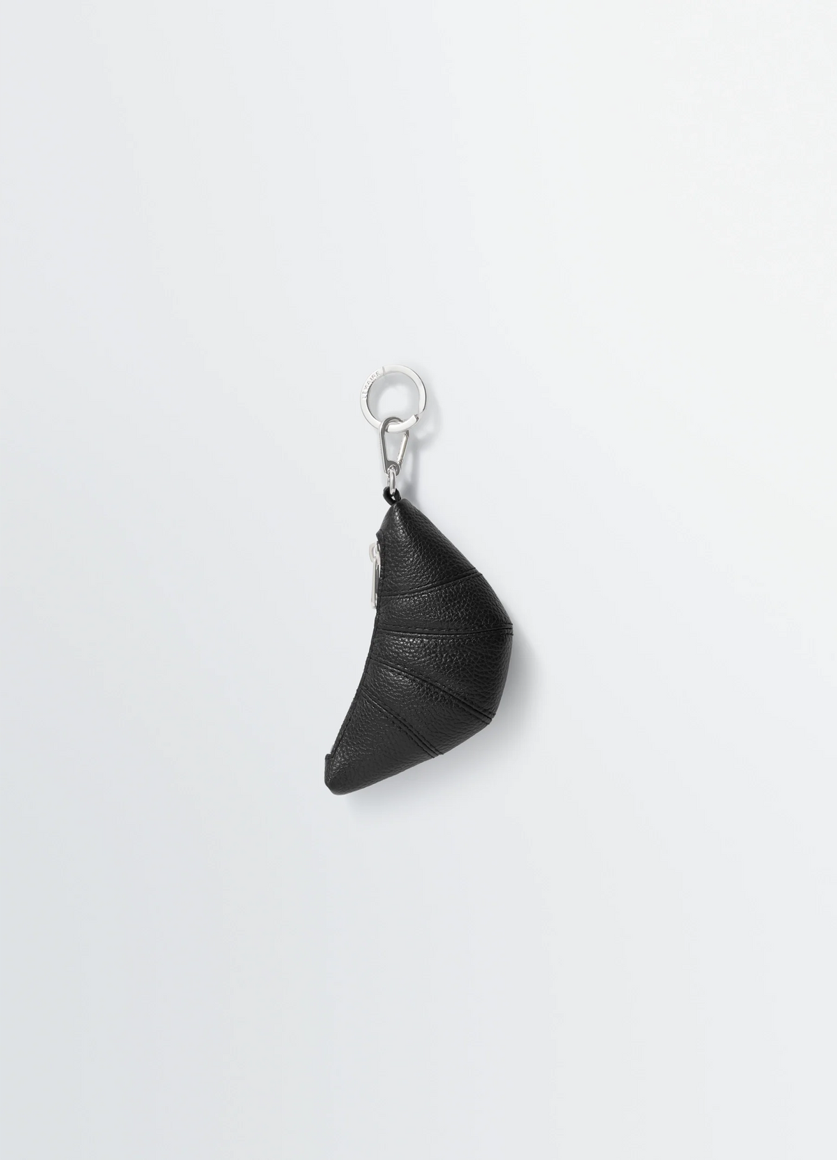 MINI CROISSANT KEYRING IN SOFT GRAINED LEATHER
