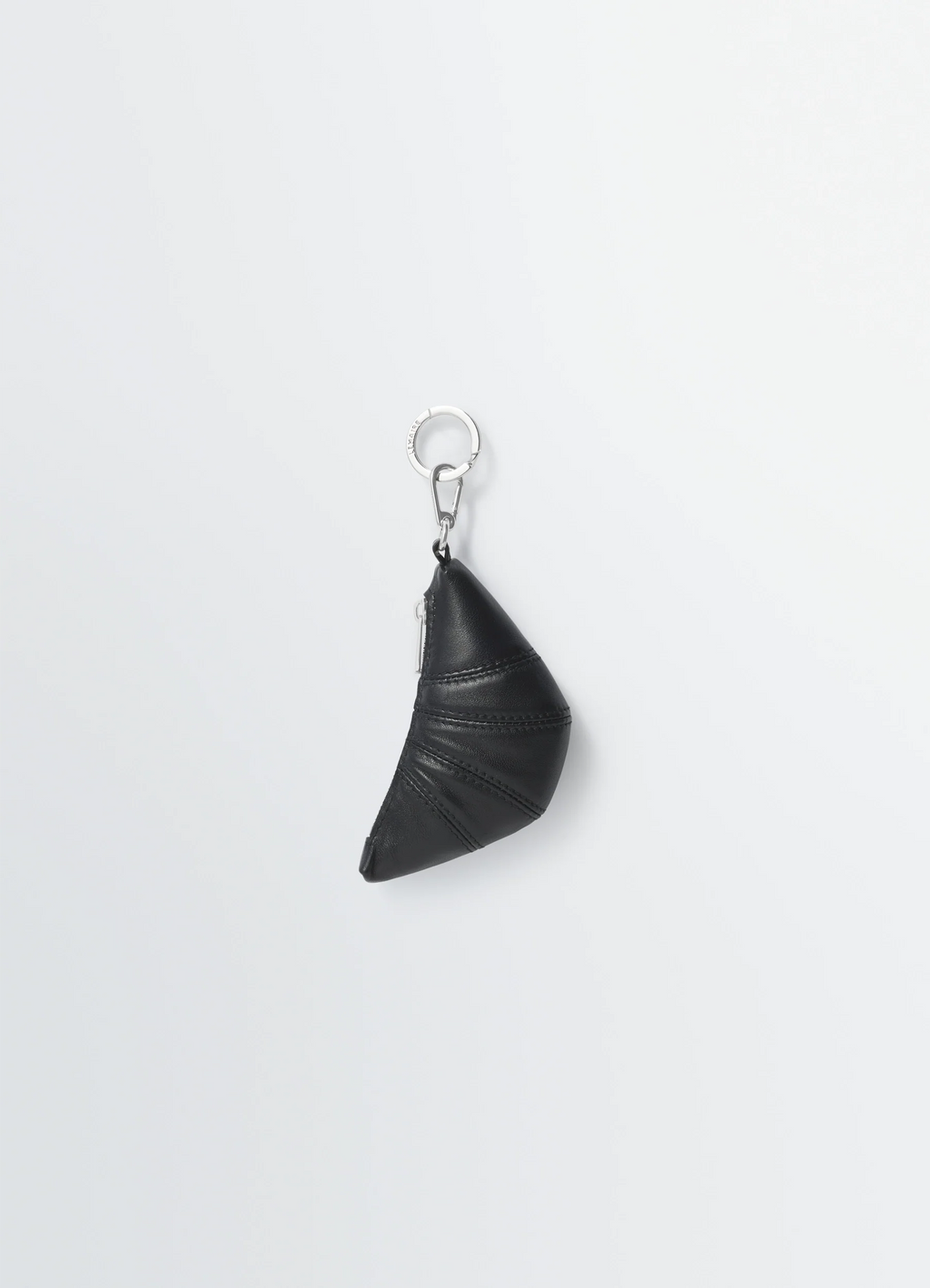 PORTE-CLÉS MINI-CROISSANT EN CUIR NAPPA SOUPLE