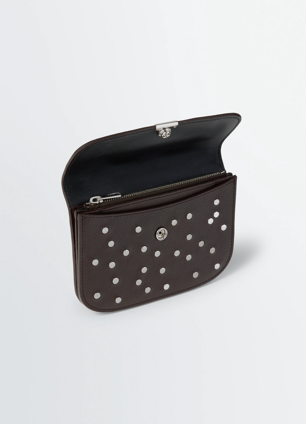 SOFT TAB STUDS DOTS WALLET IN BUFFALO GRAINED LEATHER