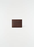 GEAR CARD HOLDER IN GLOSSY VEGETABLE LEATHER