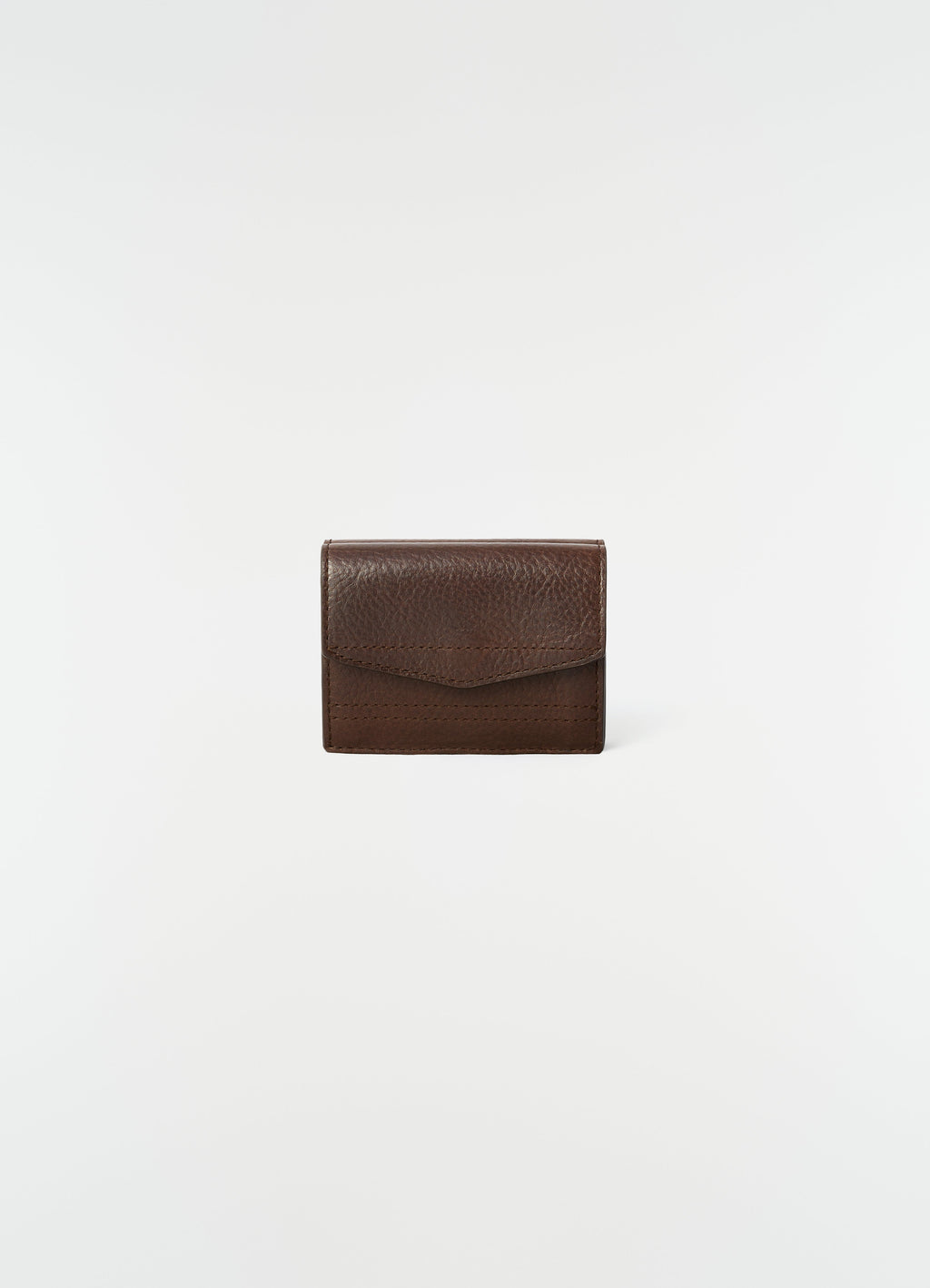 PORTEFEUILLE TROIS VOLETS GEAR EN CUIR VÉGÉTAL BRILLANT