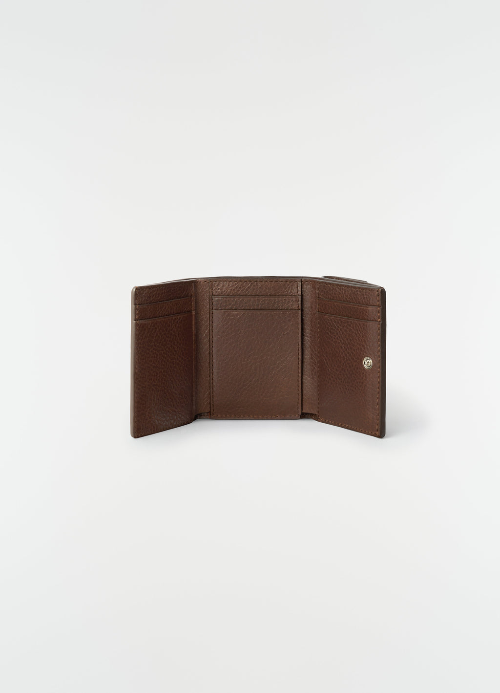 PORTEFEUILLE TROIS VOLETS GEAR EN CUIR VÉGÉTAL BRILLANT