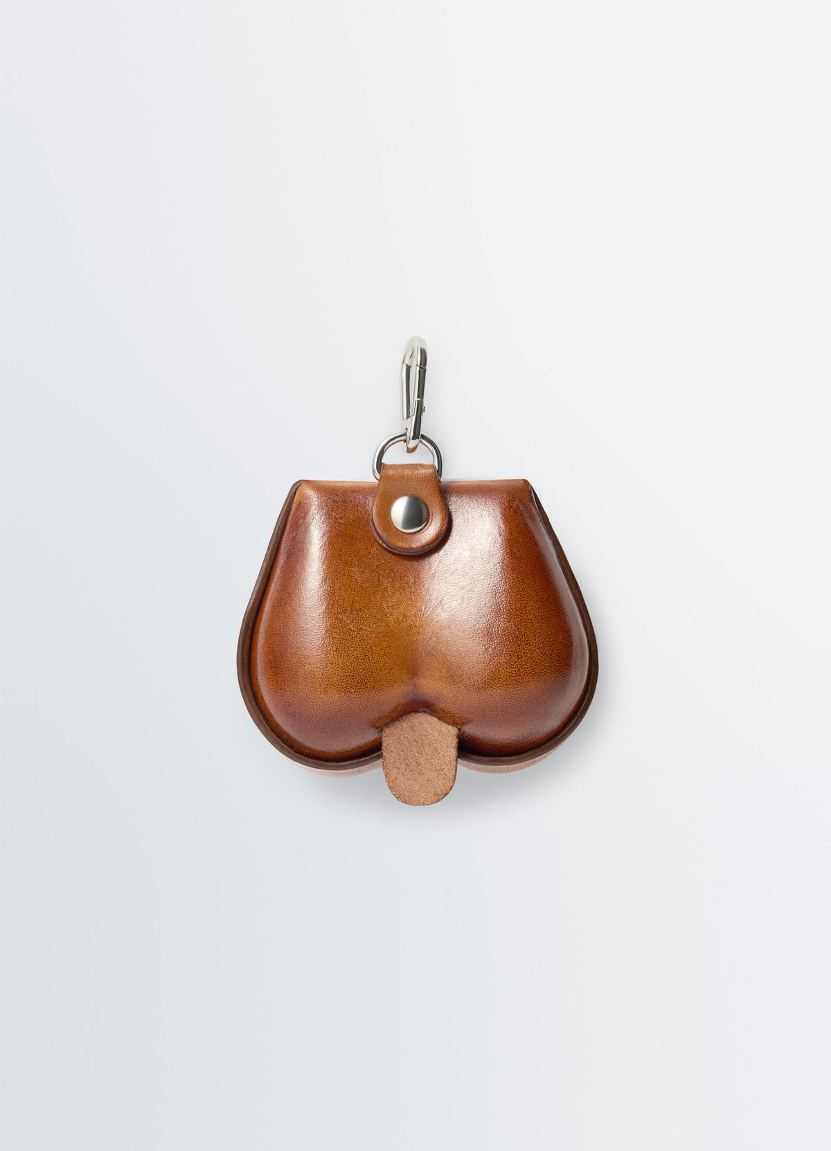CARLOS BREAST KEY RING IN PATINA COWSKIN LEATHER