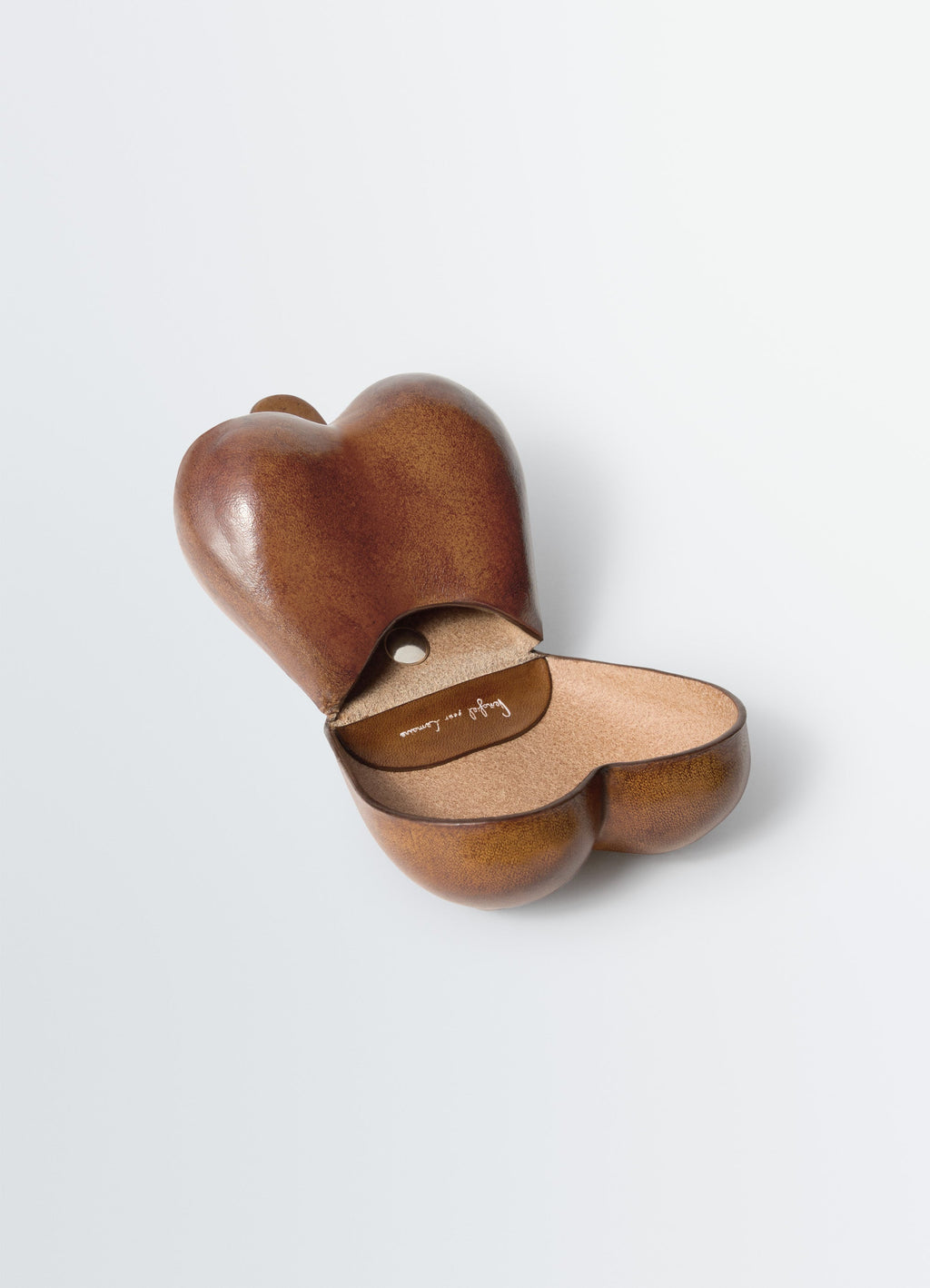 PORTE-CLÉS CARLOS BREAST EN CUIR DE VACHETTE PATINÉ