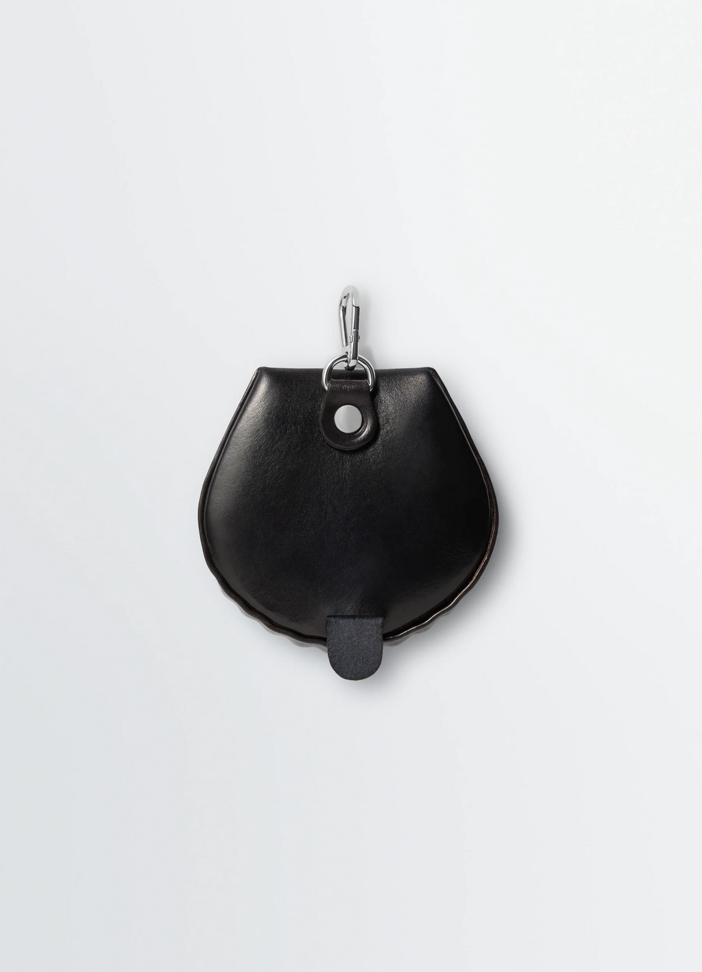 PORTE-CLÉS COQUILLE CARLOS EN CUIR DE VACHETTE PATINÉ