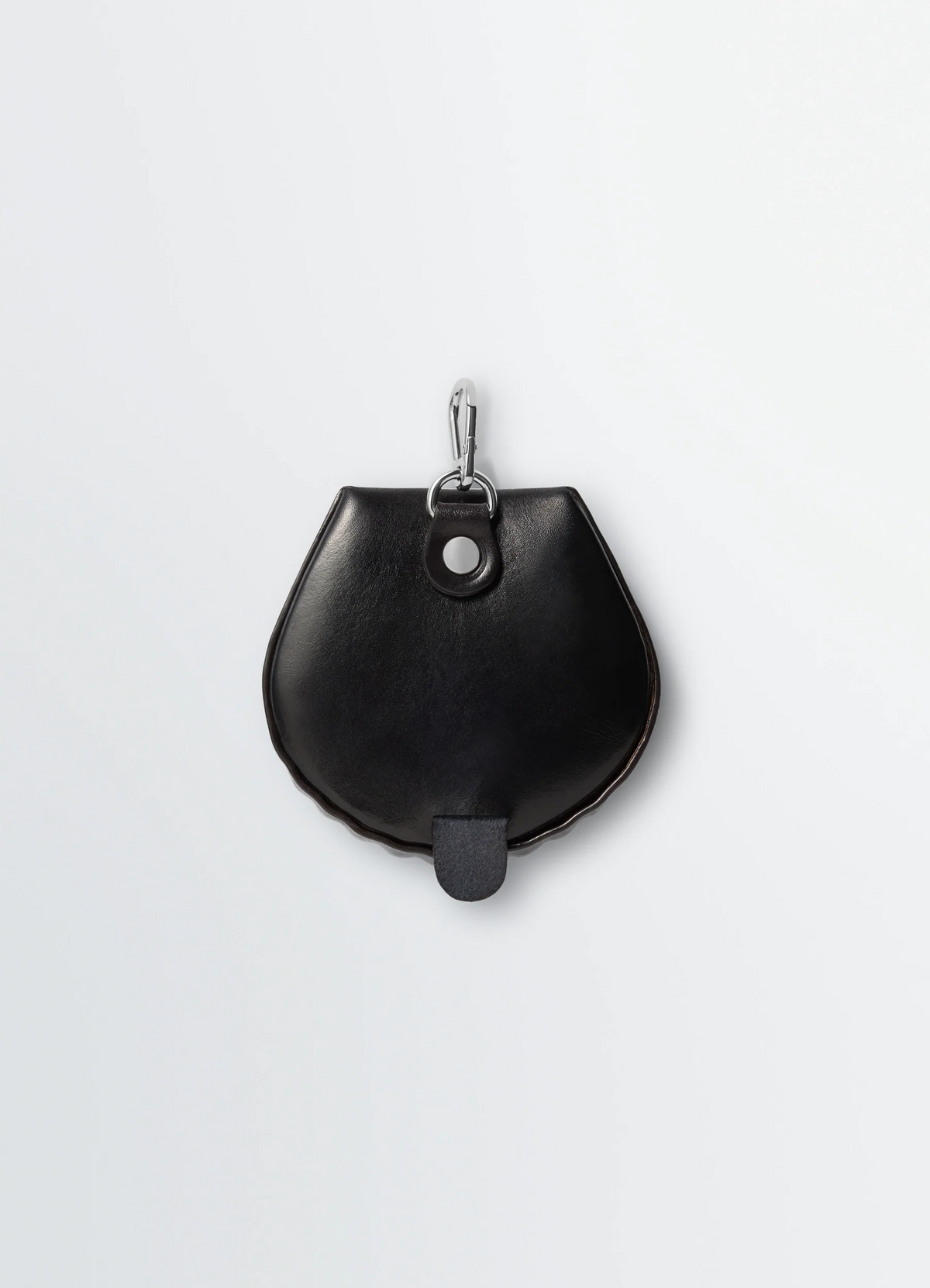 PORTE-CLÉS COQUILLE CARLOS EN CUIR DE VACHETTE PATINÉ