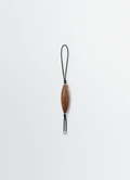 OLIVE HEEL CHARM IN STACKED LEATHER