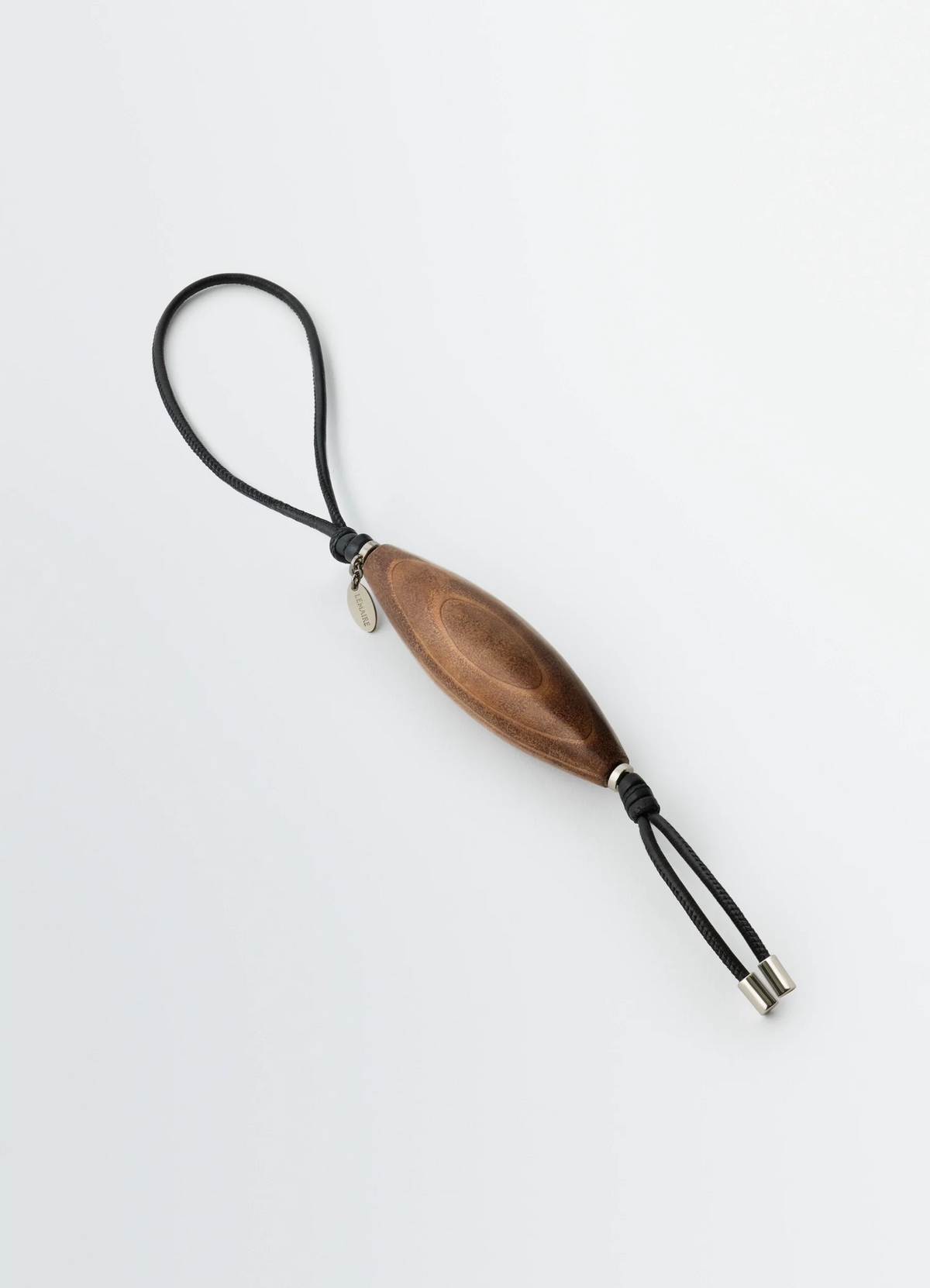 OLIVE HEEL CHARM IN STACKED LEATHER