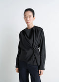 TWISTED TOP IN DRY SILK