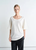 RIB COLLAR T-SHIRT IN RIB JERSEY