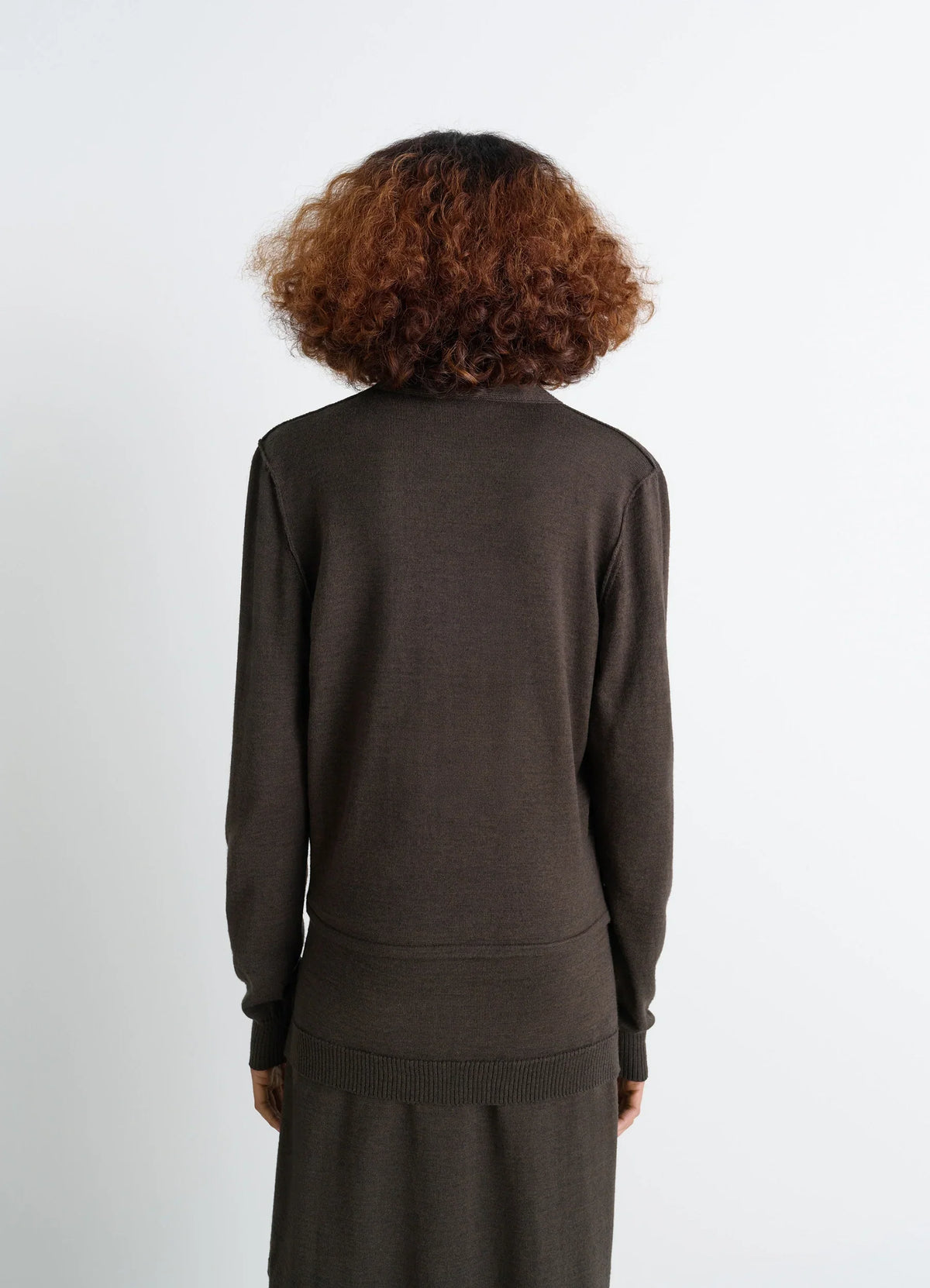 CARDIGAN CROISÉ AVEC ÉCHARPE EN MÉLANGE DE MÉRINOS