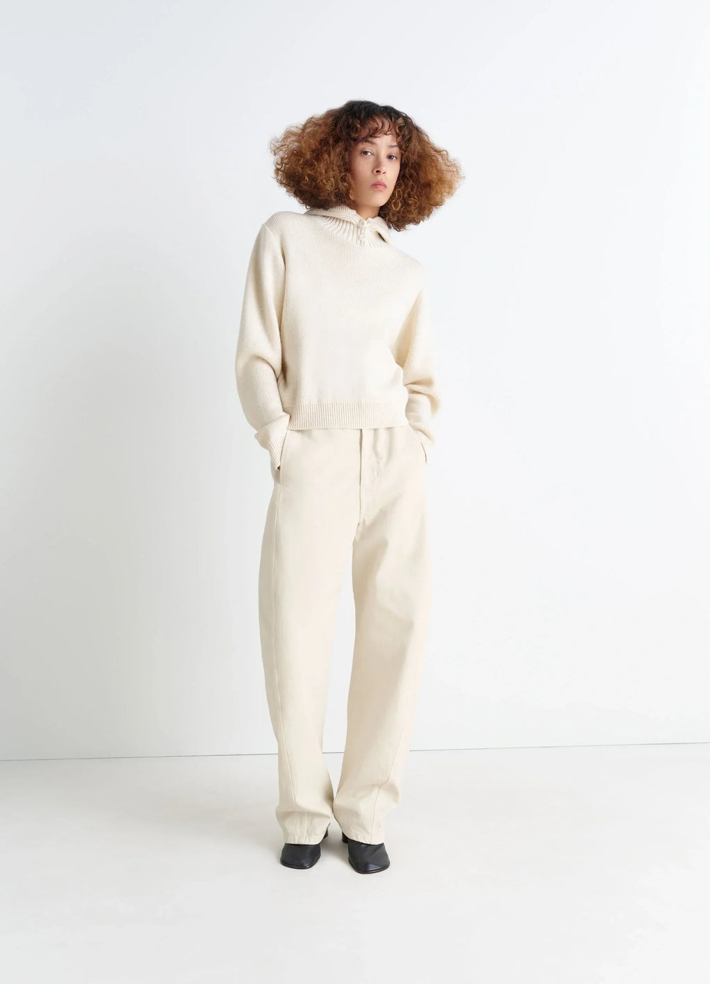 PULL À CAPUCHE EN MÉLANGE DE LAINE D'ALPAGA