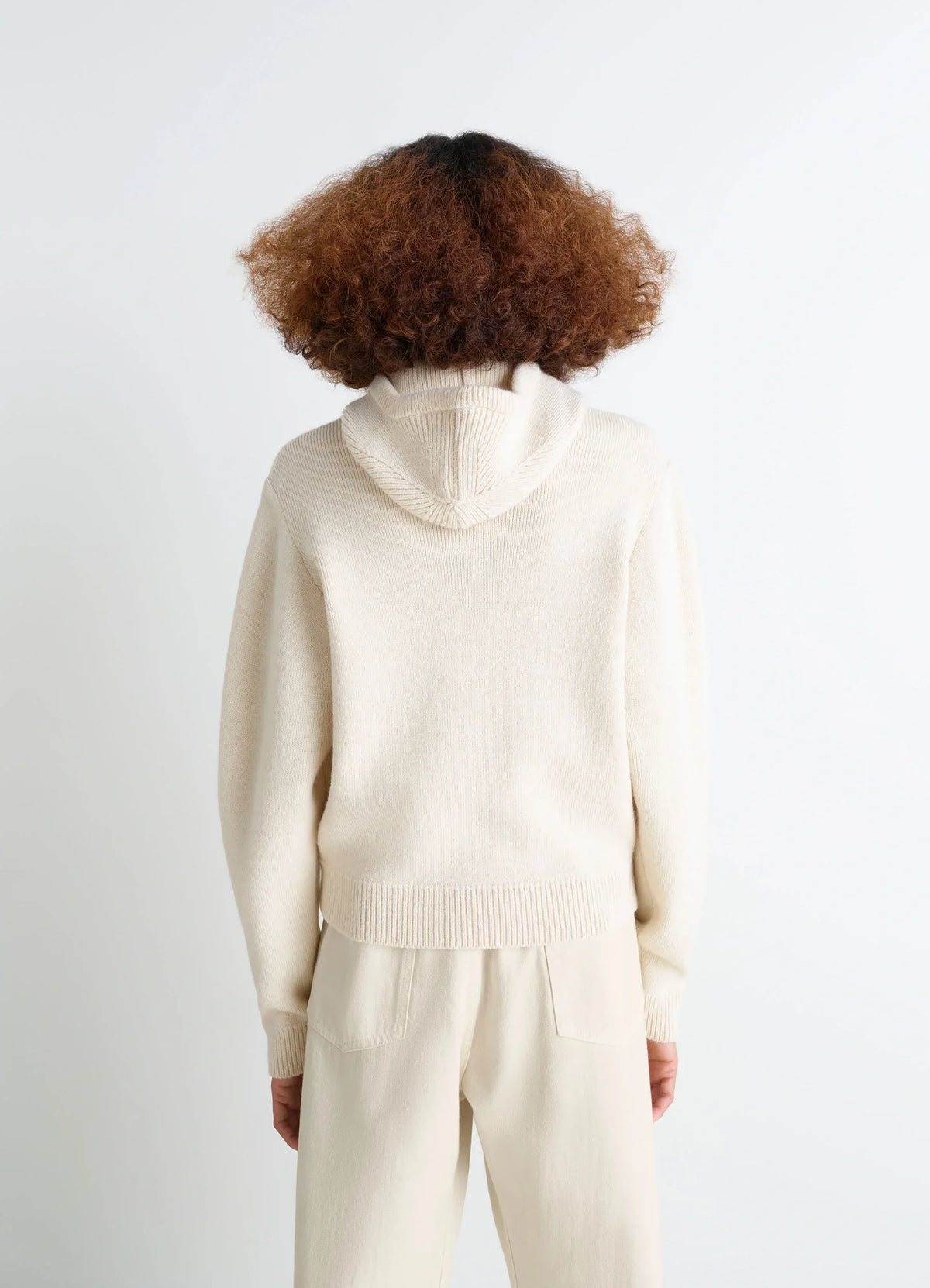 PULL À CAPUCHE EN MÉLANGE DE LAINE D'ALPAGA