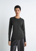 RIB LONG SLEEVE TOP IN RIB JERSEY