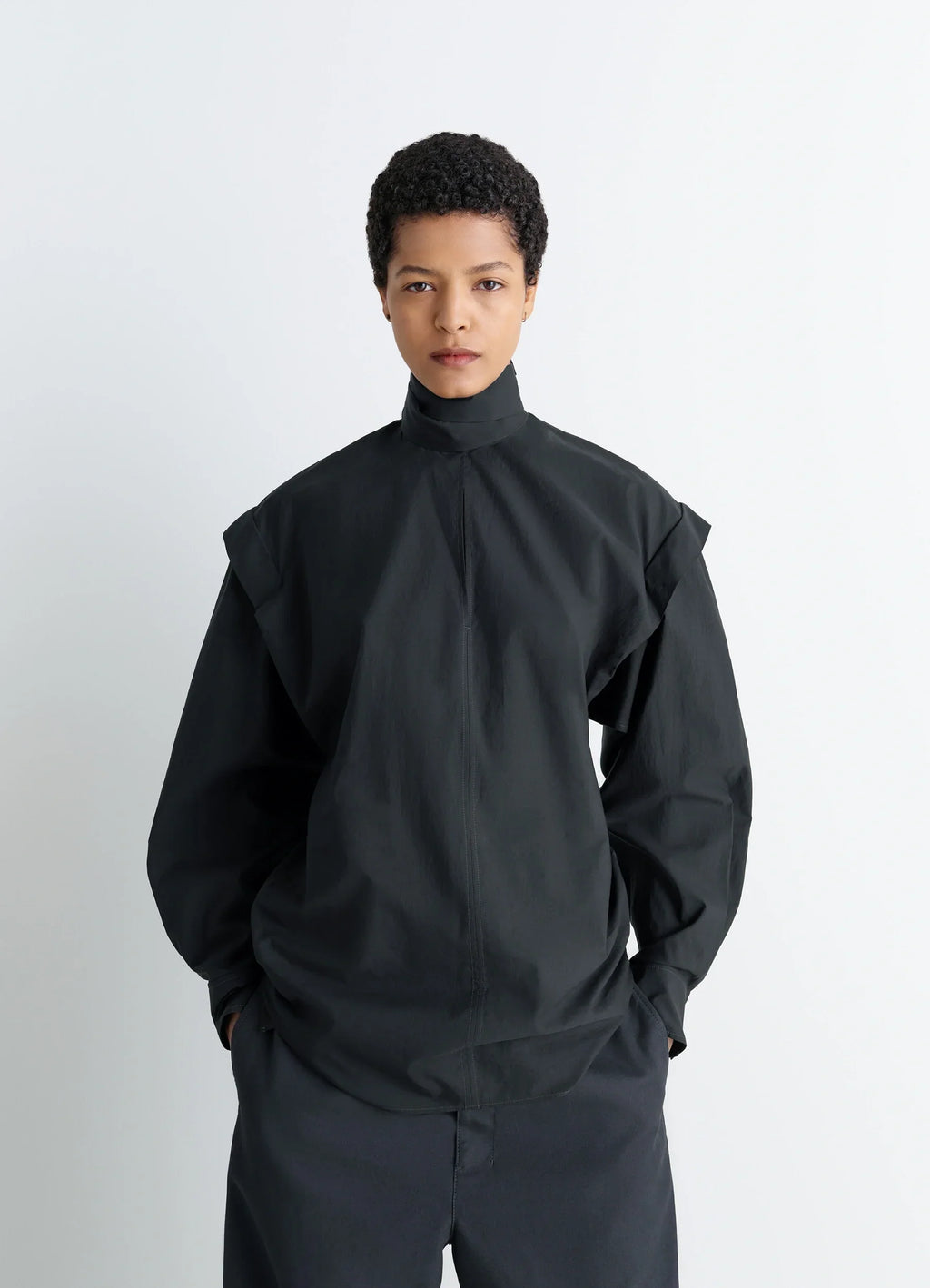 ASCOT BLOUSE WASHED COTTON SILK
