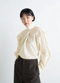 ASCOT BLOUSE IN WASHED COTTON SILK