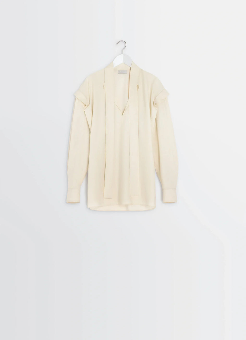 ASCOT BLOUSE IN WASHED COTTON SILK