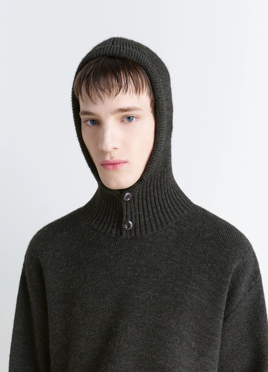 HOODED SWEATER IN ALPACA WOOL BLEND